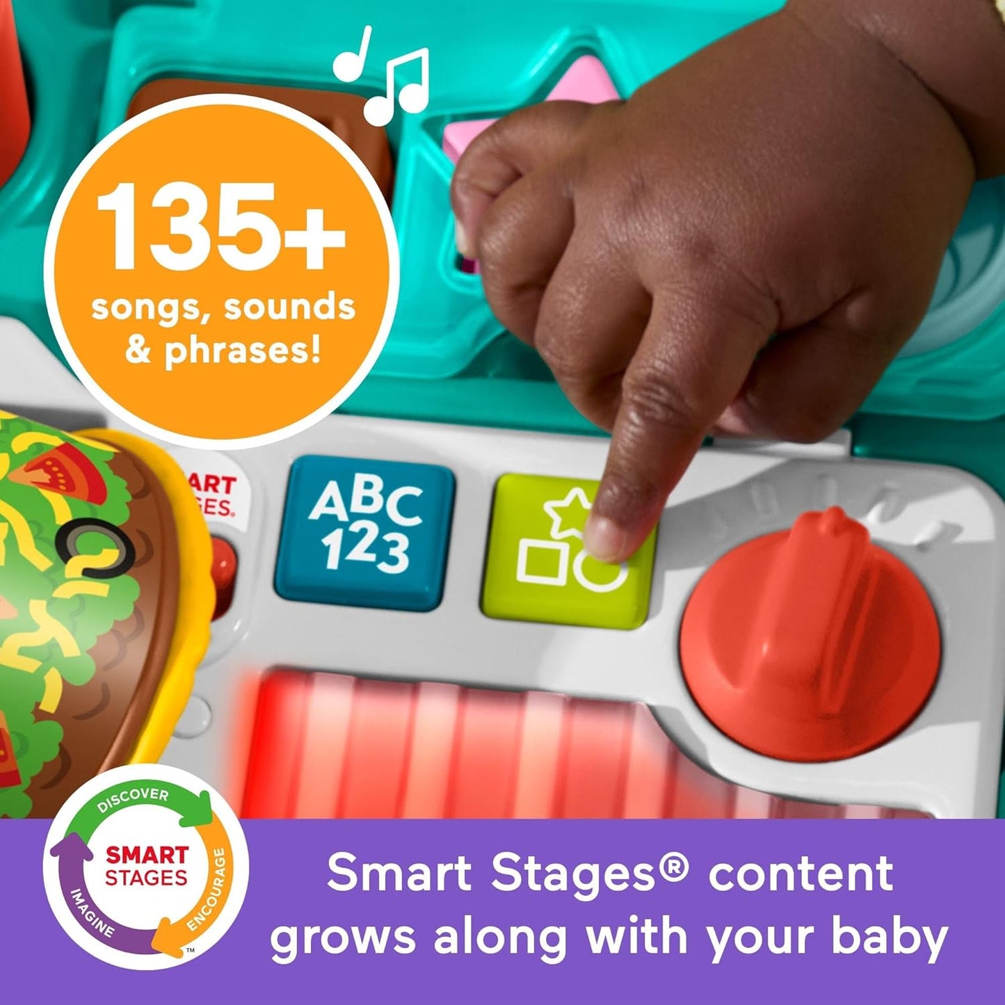 Fisher-Price 4-in-1 Snack Cart Walker Learning Push Toy
