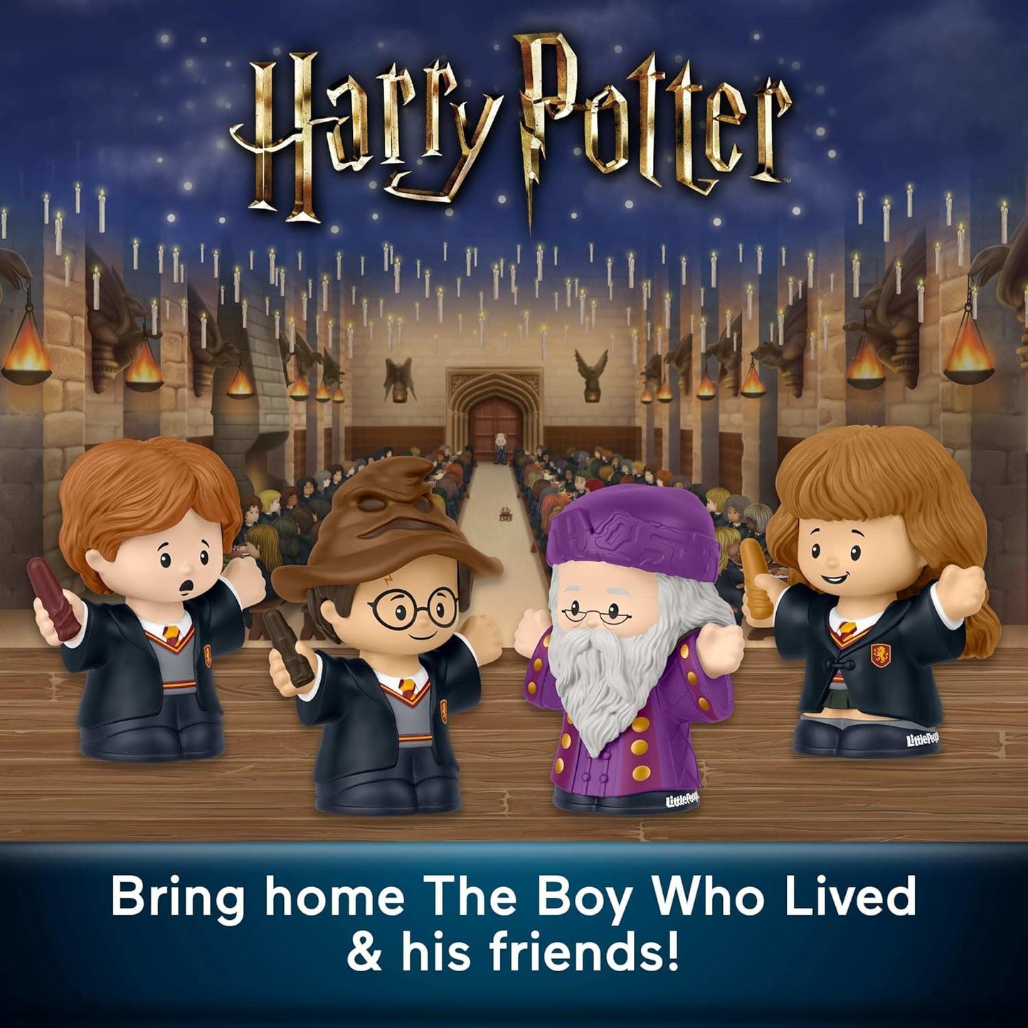 Little People Collector Harry Potter and the Sorcerer’s Stone Special Edition Set with 4 Collectible Figures in Display Package