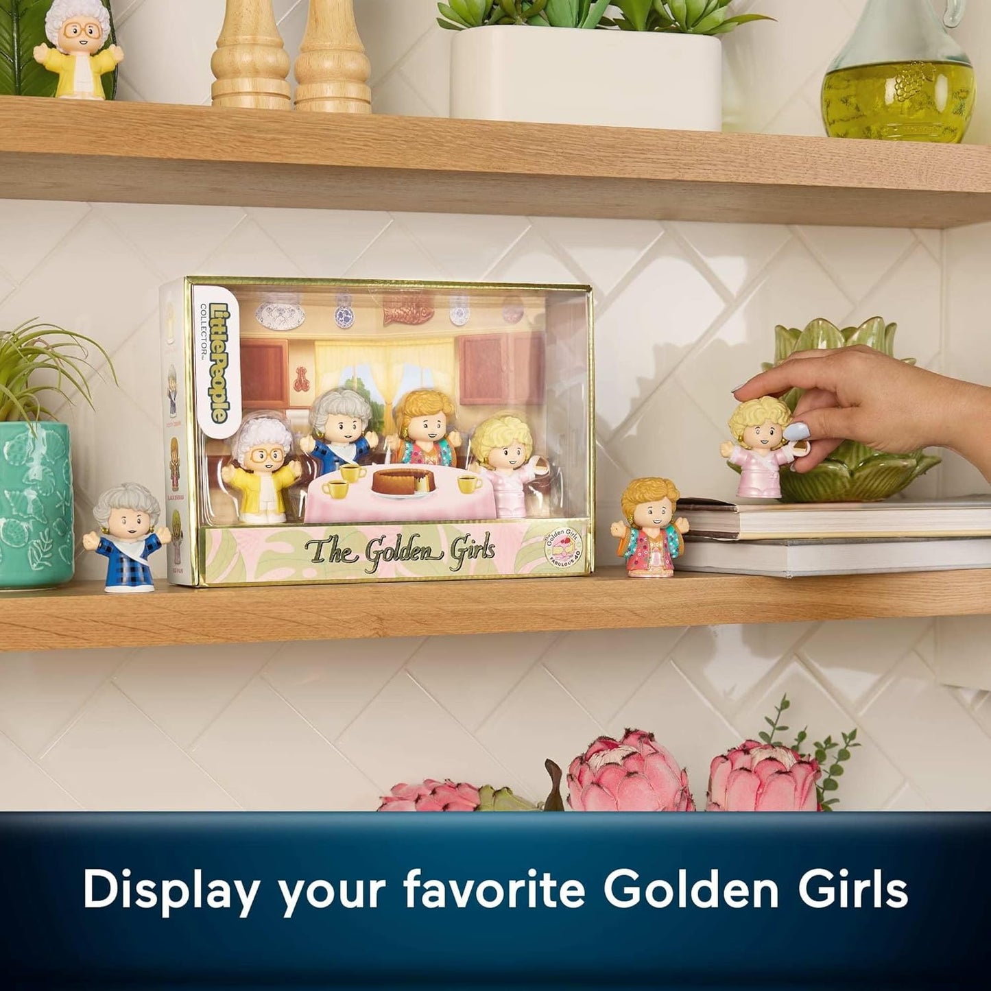 Little People Collector The Golden Girls Late Night Cheesecake 40th Anniversary Figure Set in Display Gift Box for Fans and Collectors
