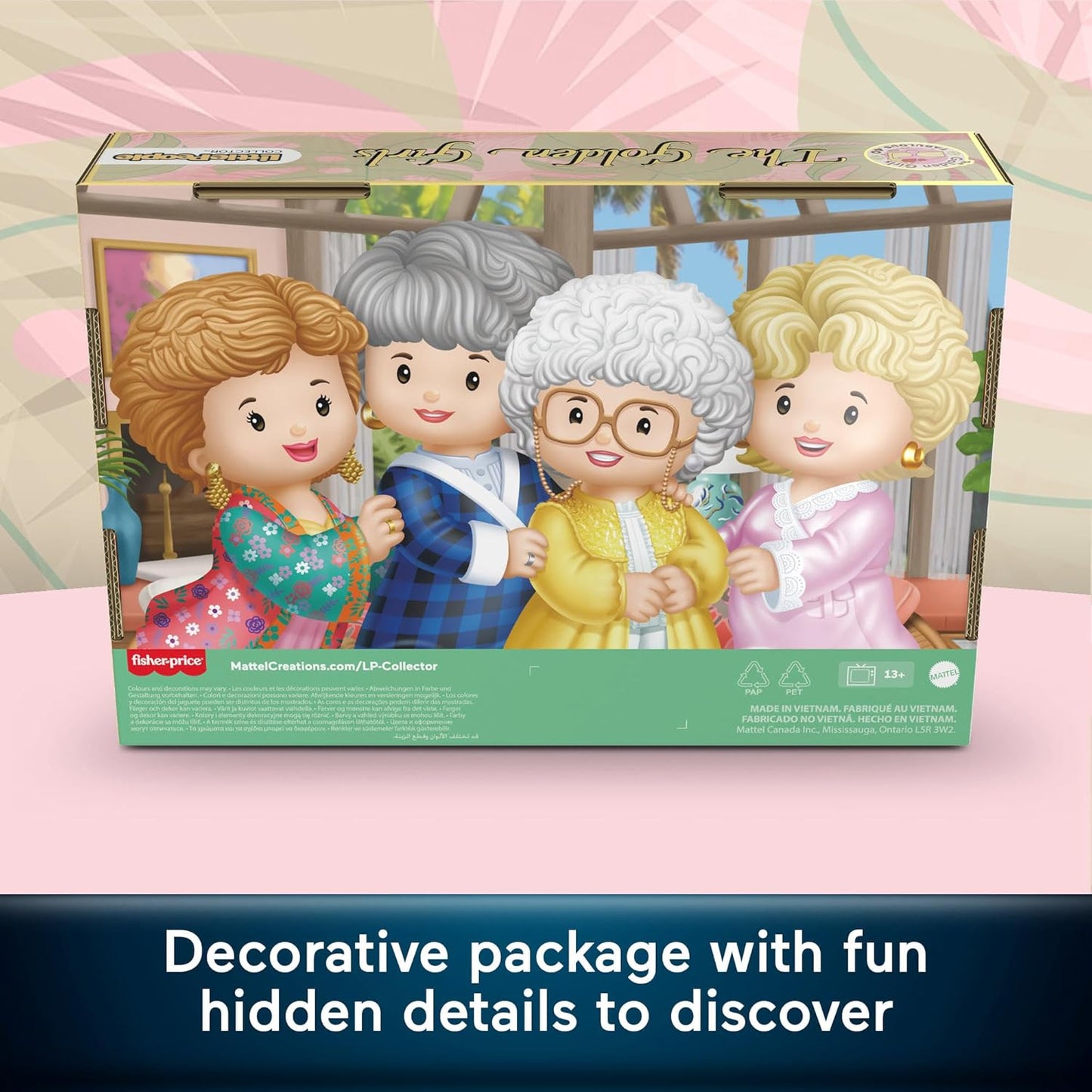 Little People Collector The Golden Girls Late Night Cheesecake 40th Anniversary Figure Set in Display Gift Box for Fans and Collectors