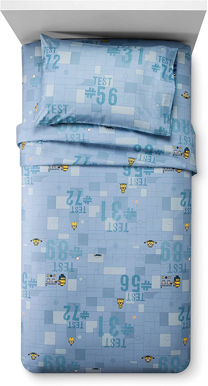Despicable Me 3 Minions Blue 3 Pieces Twin Sheet Set