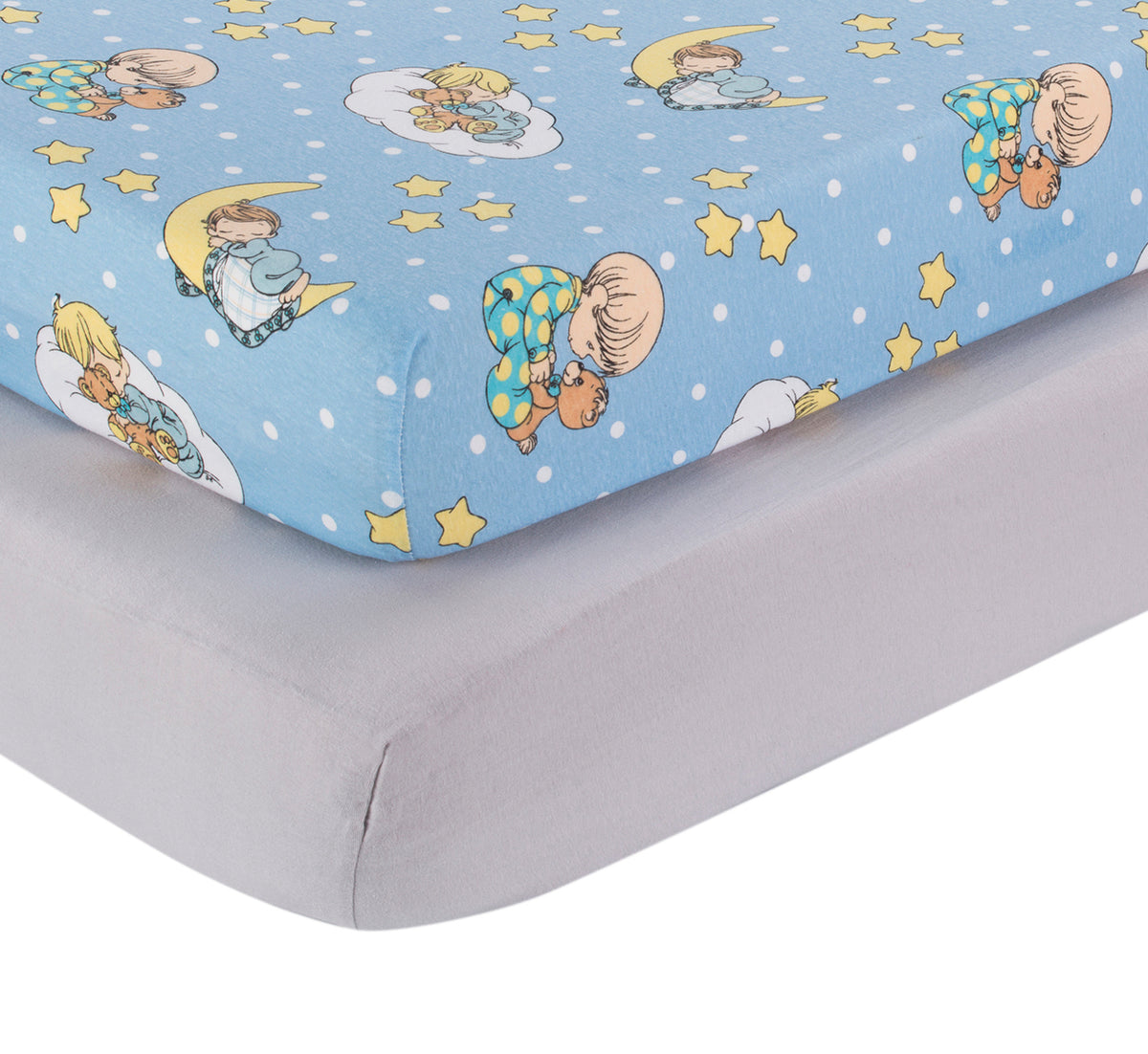 2 Pack Fitted Crib Sheets - Precious Moments Boys