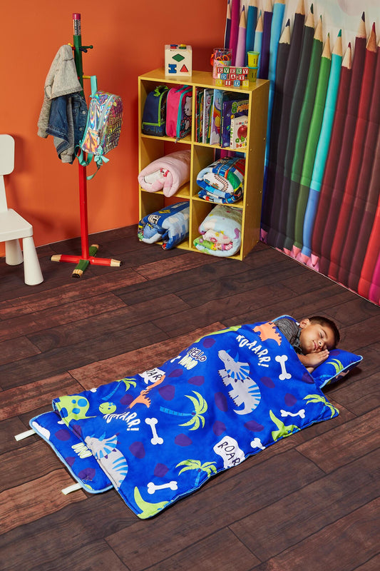 Roaring Dinos Nap Mat with Pillow