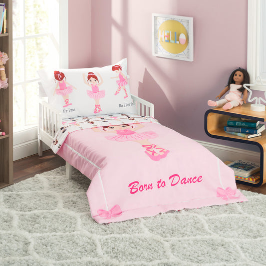 Born to Dance Ballerina 4-Piece Toddler Bedding Set