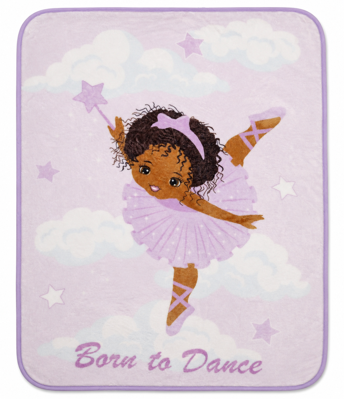 Toddler Throw Blanket - Born to Dance African American Ballerina