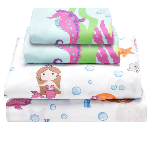 Mermaid Full Size Bed Sheet Set