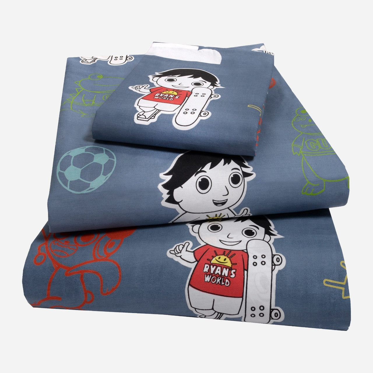 Ryan's World Stay Happy Twin Sheet Set