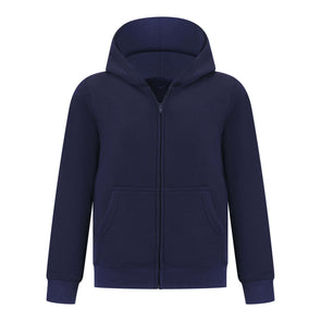 EVERYDAY KIDS Boys Navy Zip-Up Hoodie – Soft Fleece Jacket with Hood – All-Season Kids Sweatshirt for School, Play, or Layering