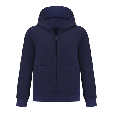 EVERYDAY KIDS Boys Navy Zip-Up Hoodie – Soft Fleece Jacket with Hood – All-Season Kids Sweatshirt for School, Play, or Layering