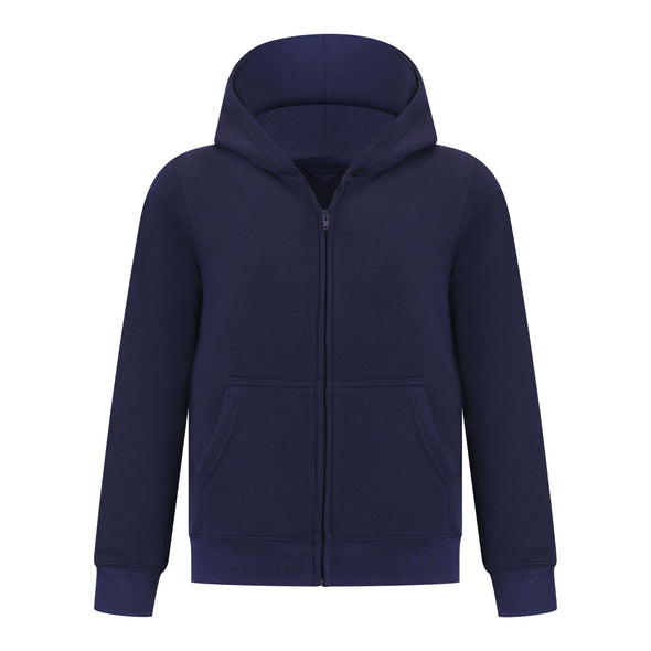 EVERYDAY KIDS Boys Navy Zip-Up Hoodie – Soft Fleece Jacket with Hood – All-Season Kids Sweatshirt for School, Play, or Layering