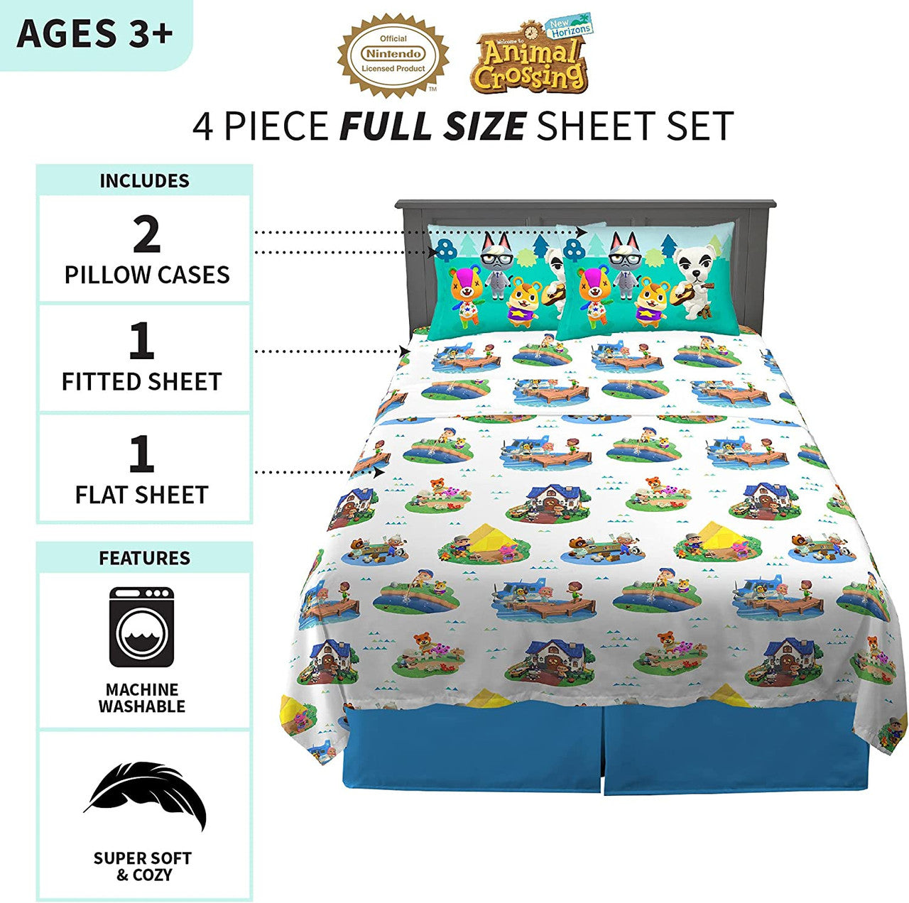 Animal Crossing Gone Camping Full Sheet Set