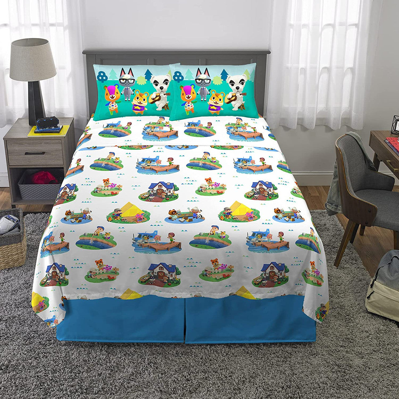 Animal Crossing Gone Camping Full Sheet Set