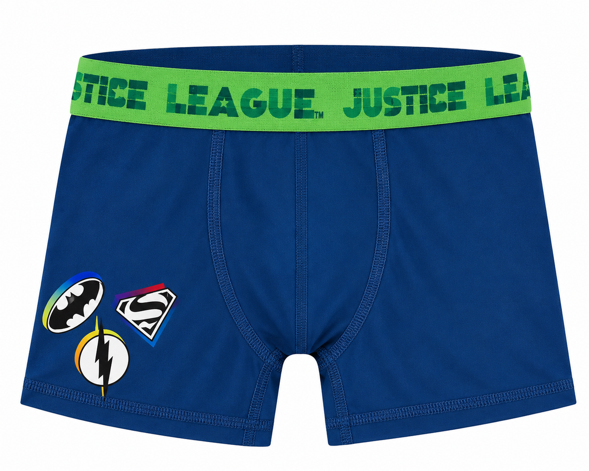 DC Comics Justice League Boys 4-Pack Athletic Boxer Briefs, Batman, Flash & Green Lantern Underwear Set, Multicolor