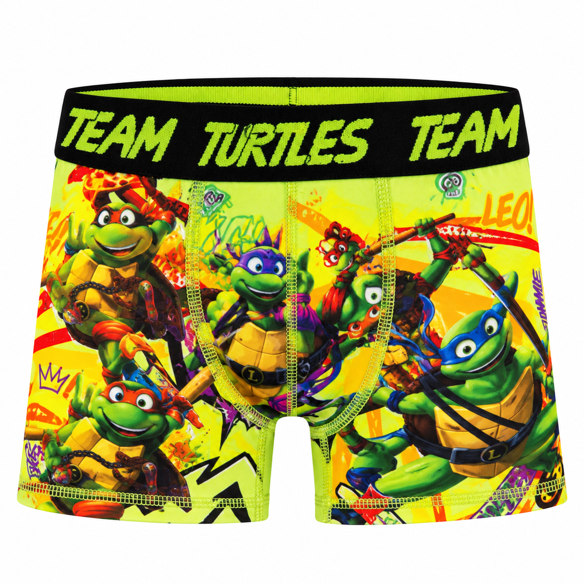 Teenage Mutant Ninja Turtles Boys 4-Pack Performance Boxer Briefs, TMNT Mutant Mayhem Underwear Set, Size 4
