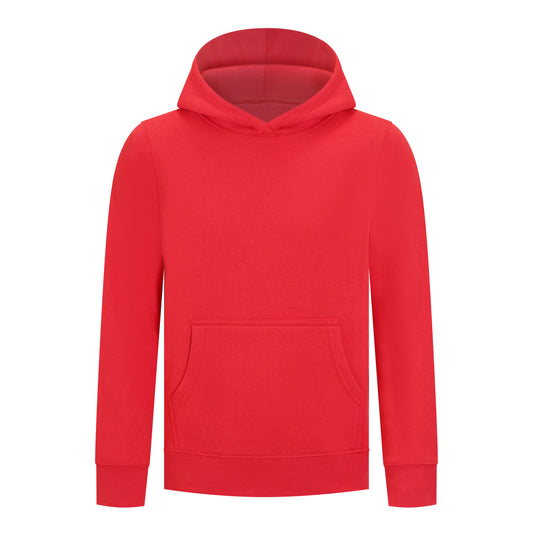 EVERYDAY KIDS All-Season Red Pullover Hoodie – Warm Fleece Sweatshirt with Hood – Ideal for School, Outdoor Play, or Travel – Girls Hoodie