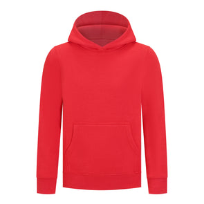 EVERYDAY KIDS All-Season Red Pullover Hoodie – Warm Fleece Sweatshirt with Hood – Ideal for School, Outdoor Play, or Travel – Boys Hoodie