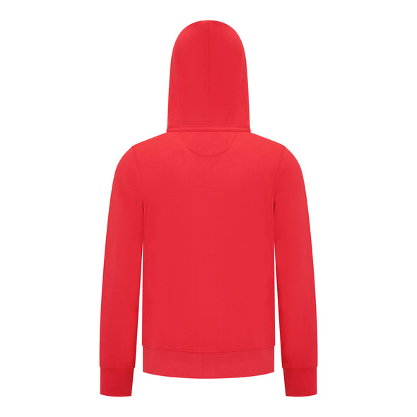 EVERYDAY KIDS All-Season Red Pullover Hoodie – Warm Fleece Sweatshirt with Hood – Ideal for School, Outdoor Play, or Travel – Boys Hoodie