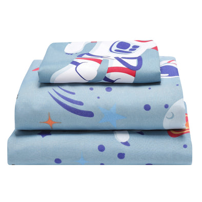 Blast Off in Outer Space Twin Size Bed Sheet Set