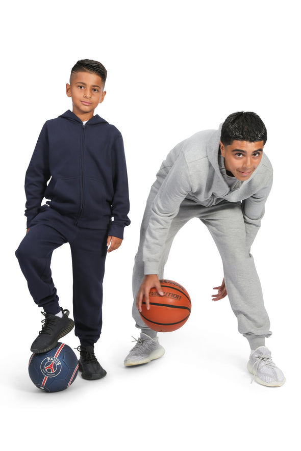 EVERYDAY KIDS Boys Navy Zip-Up Hoodie – Soft Fleece Jacket with Hood – All-Season Kids Sweatshirt for School, Play, or Layering