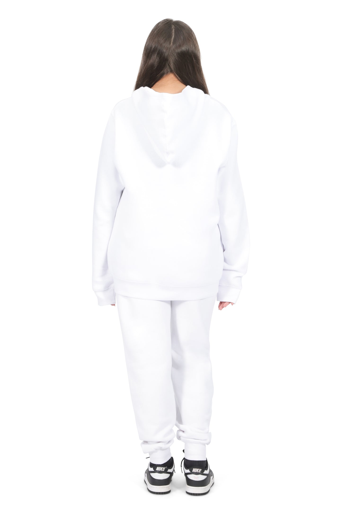 EVERYDAY KIDS Girls White Zip-Up Hoodie – Soft Fleece Jacket with Hood – All-Season Kids Sweatshirt for School, Play, or Layering