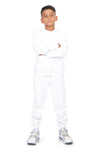 EVERYDAY KIDS Boys White Zip-Up Hoodie – Soft Fleece Jacket with Hood – All-Season Kids Sweatshirt for School, Play, or Layering