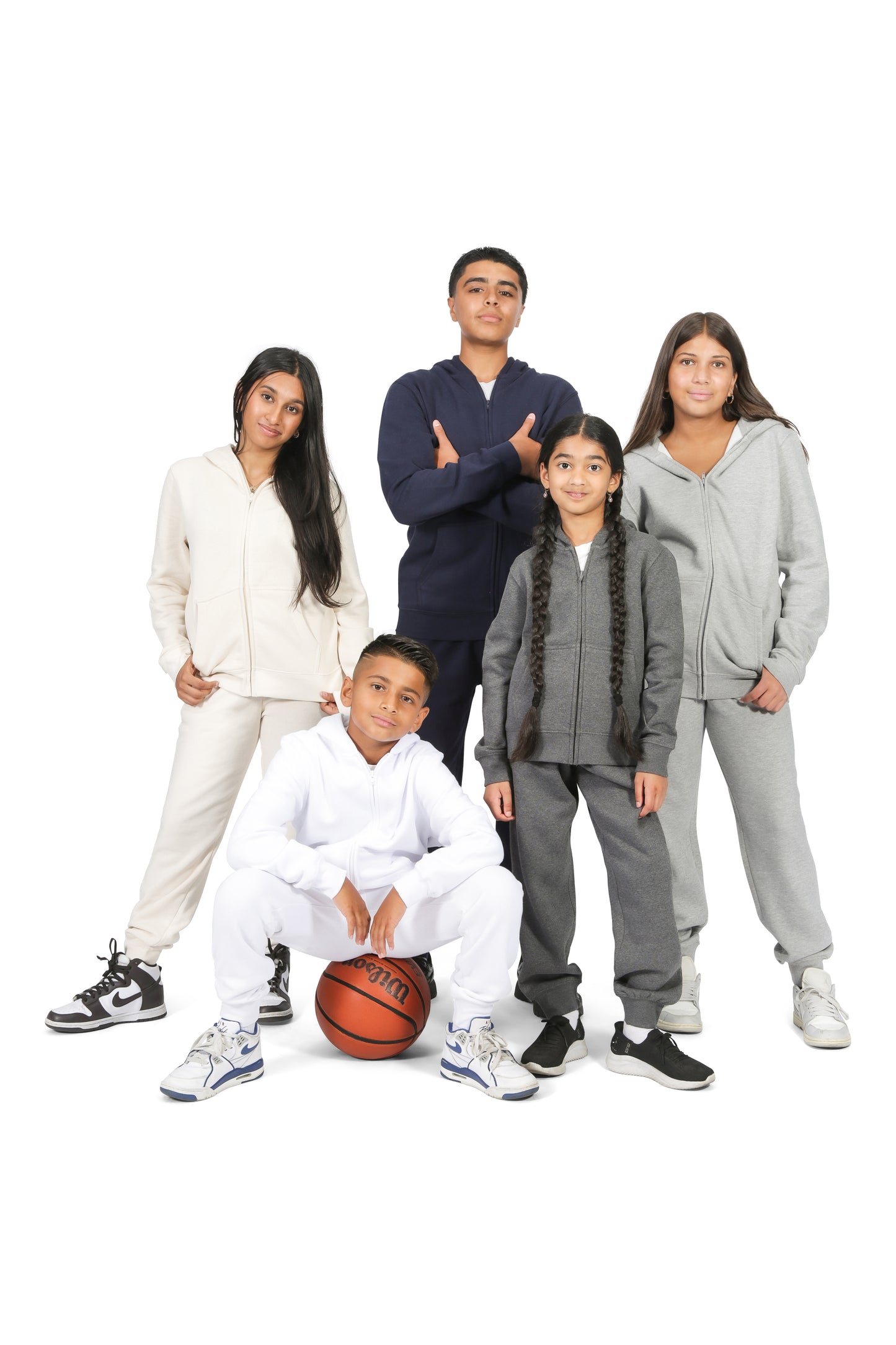 EVERYDAY KIDS Girls Charcoal Gray Zip-Up Hoodie – Soft Fleece Jacket with Hood – All-Season Kids Sweatshirt for School, Play, or Layering