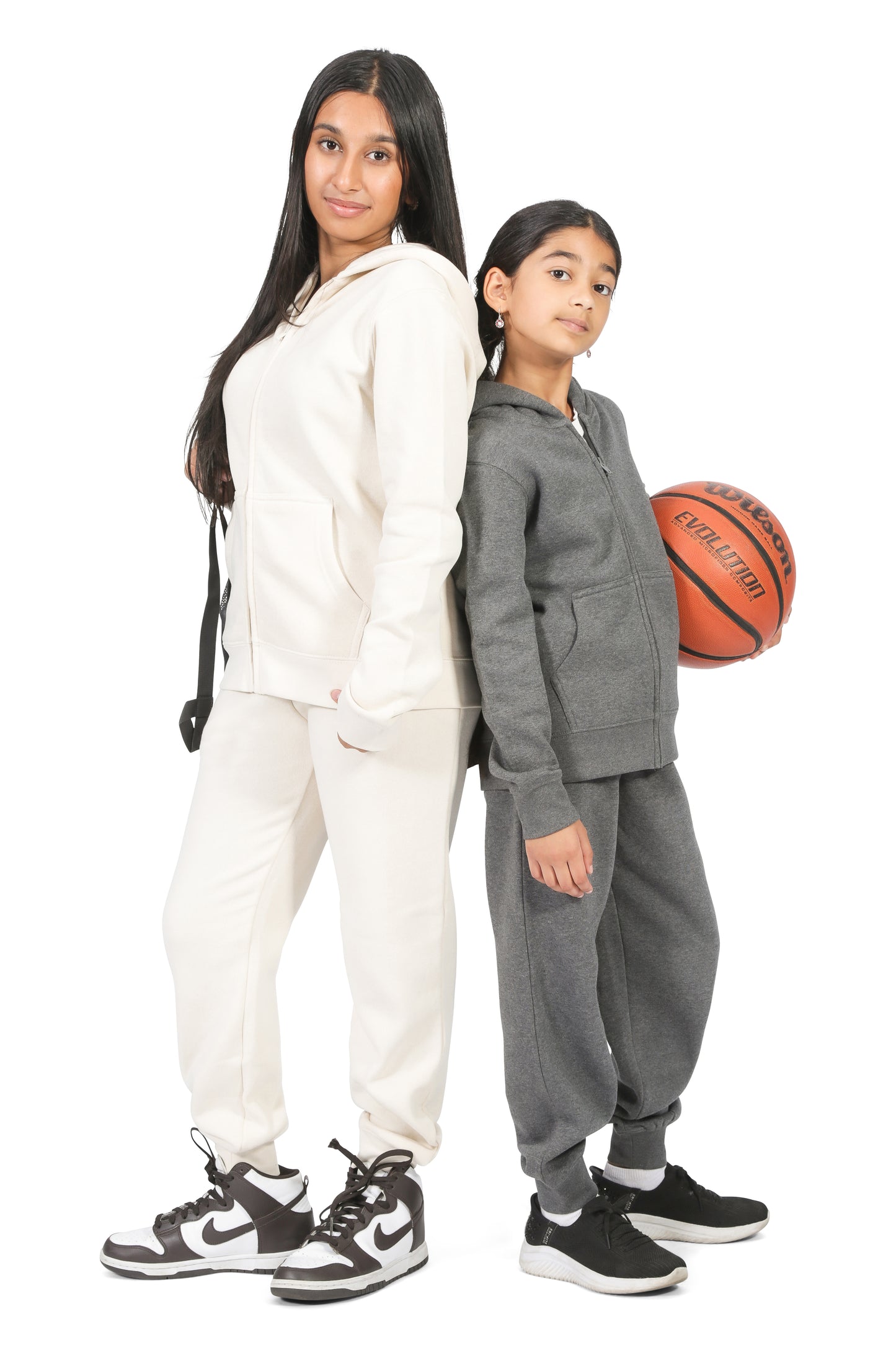 EVERYDAY KIDS Girls Charcoal Gray Zip-Up Hoodie – Soft Fleece Jacket with Hood – All-Season Kids Sweatshirt for School, Play, or Layering