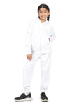 EVERYDAY KIDS Girls White Zip-Up Hoodie – Soft Fleece Jacket with Hood – All-Season Kids Sweatshirt for School, Play, or Layering