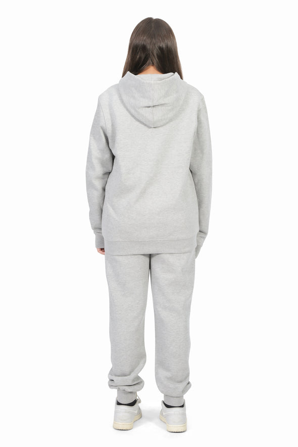 EVERYDAY KIDS Girls Heather Gray Zip-Up Hoodie – Soft Fleece Jacket with Hood – All-Season Kids Sweatshirt for School, Play, or Layering