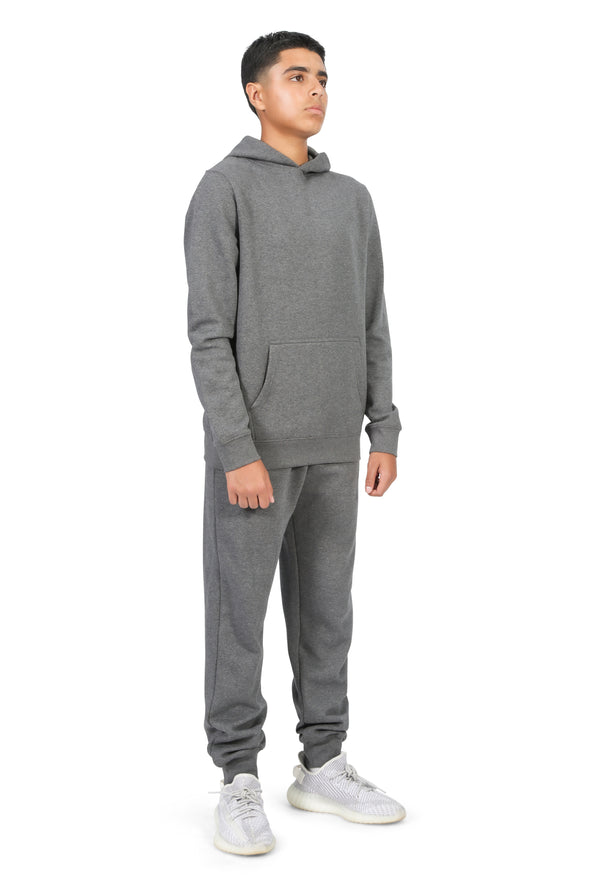 EVERYDAY KIDS All-Season Charcoal Gray Pullover Hoodie – Warm Fleece Sweatshirt with Hood – Ideal for School, Outdoor Play, or Travel – Boys Hoodie