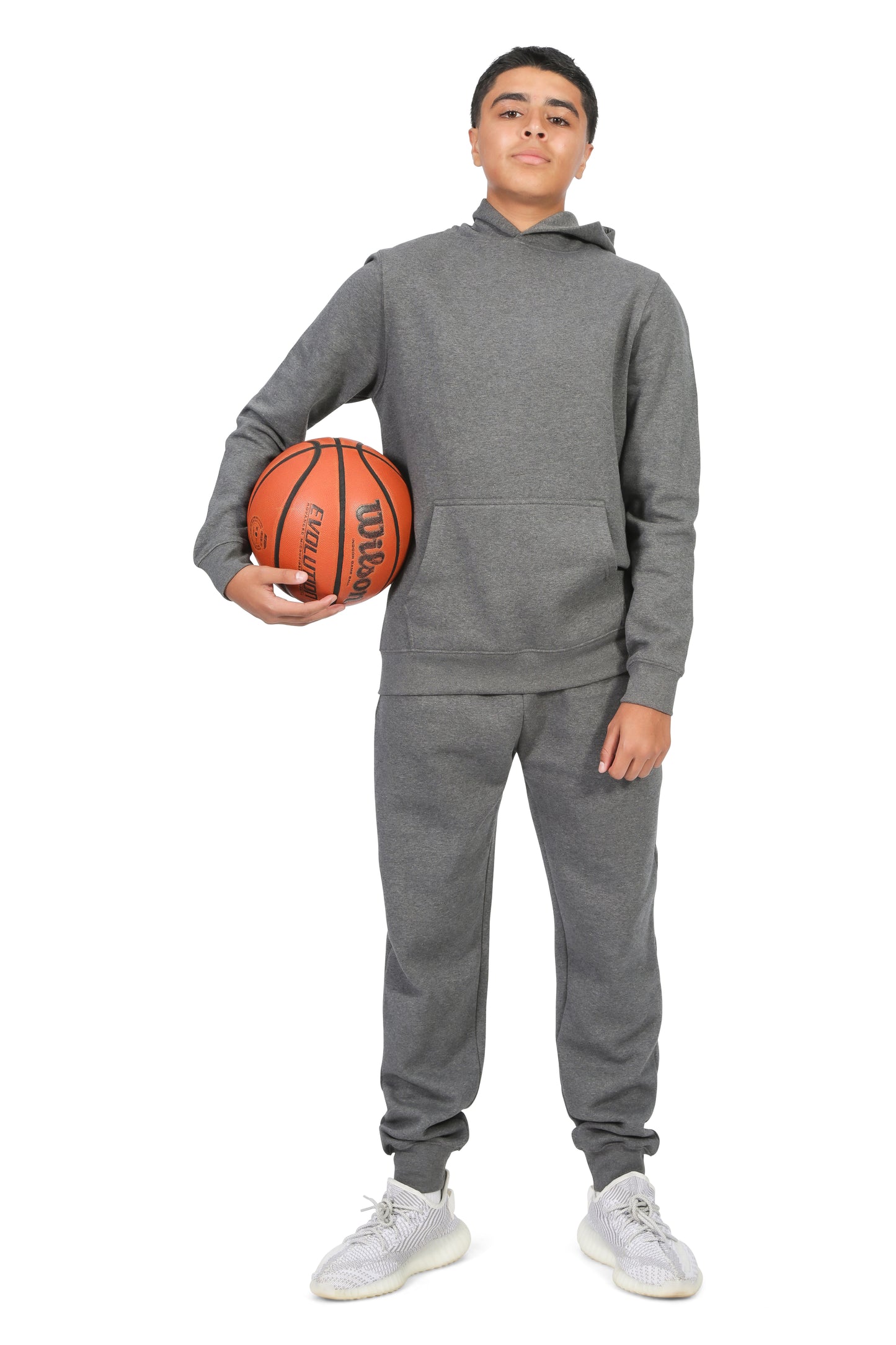 EVERYDAY KIDS All-Season Charcoal Gray Pullover Hoodie – Warm Fleece Sweatshirt with Hood – Ideal for School, Outdoor Play, or Travel – Boys Hoodie