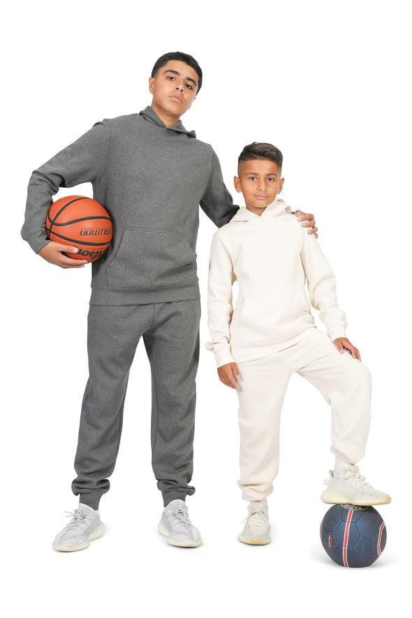 EVERYDAY KIDS All-Season Charcoal Gray Pullover Hoodie – Warm Fleece Sweatshirt with Hood – Ideal for School, Outdoor Play, or Travel – Boys Hoodie