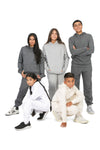 EVERYDAY KIDS All-Season Off-White Pullover Hoodie – Warm Fleece Sweatshirt with Hood – Ideal for School, Outdoor Play, or Travel – Boys Hoodie