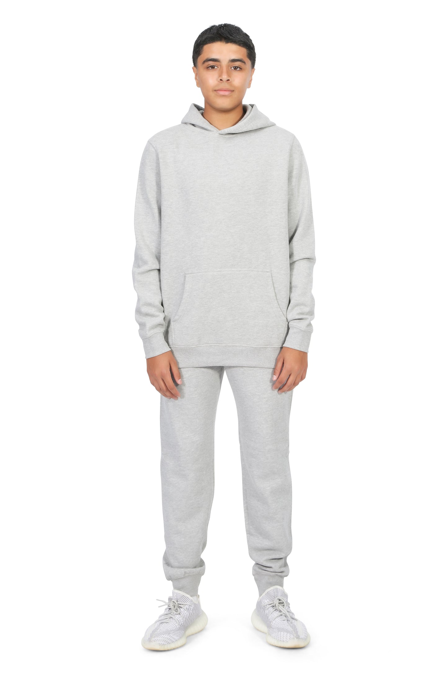 EVERYDAY KIDS All-Season Heather Gray Pullover Hoodie – Warm Fleece Sweatshirt with Hood – Ideal for School, Outdoor Play, or Travel – Boys Hoodie