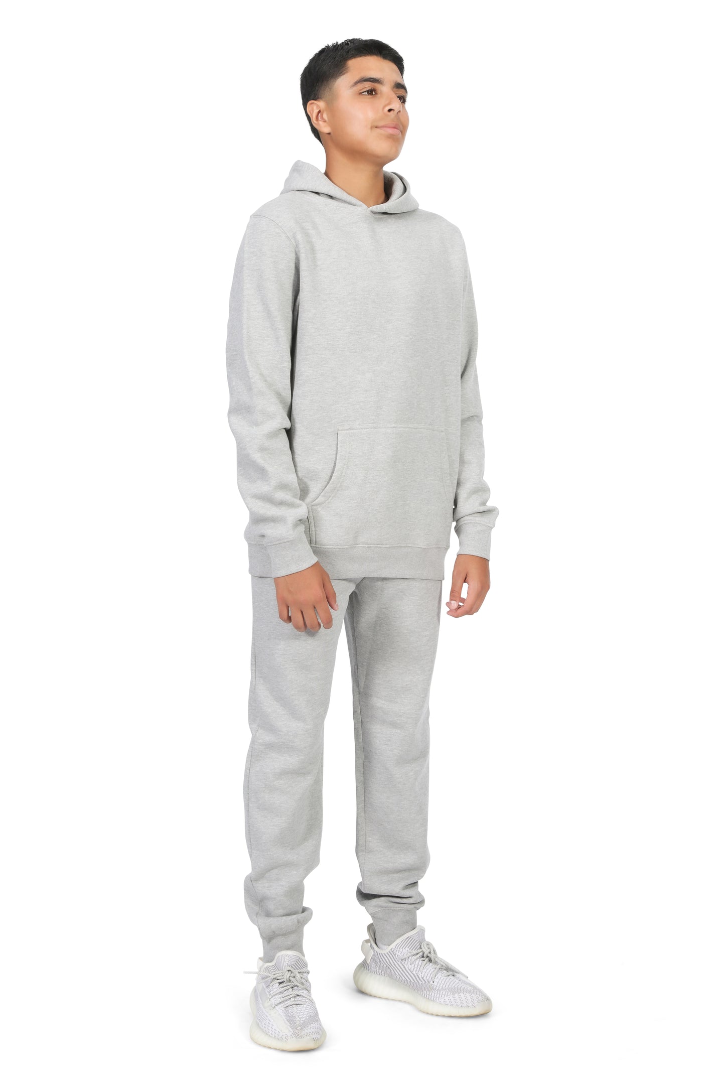 EVERYDAY KIDS All-Season Heather Gray Pullover Hoodie – Warm Fleece Sweatshirt with Hood – Ideal for School, Outdoor Play, or Travel – Boys Hoodie
