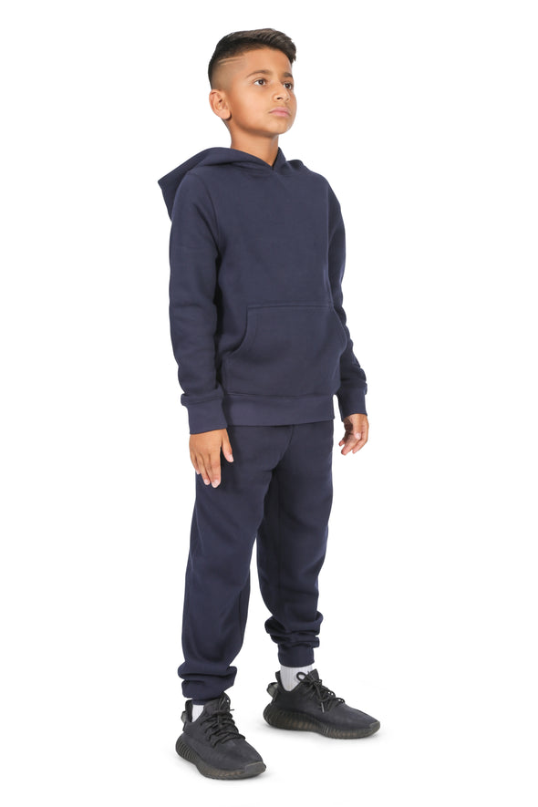 EVERYDAY KIDS All-Season Navy Pullover Hoodie – Warm Fleece Sweatshirt with Hood – Ideal for School, Outdoor Play, or Travel – Boys Hoodie