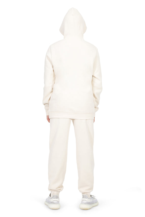 EVERYDAY KIDS All-Season Off-White Pullover Hoodie – Warm Fleece Sweatshirt with Hood – Ideal for School, Outdoor Play, or Travel – Boys Hoodie