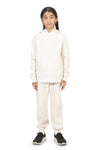 EVERYDAY KIDS All-Season Off-White Pullover Hoodie – Warm Fleece Sweatshirt with Hood – Ideal for School, Outdoor Play, or Travel – Girls Hoodie