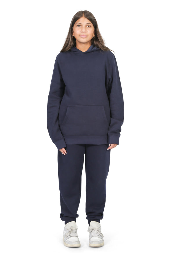 EVERYDAY KIDS All-Season Navy Pullover Hoodie – Warm Fleece Sweatshirt with Hood – Ideal for School, Outdoor Play, or Travel – Girls Hoodie