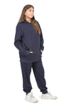 EVERYDAY KIDS All-Season Navy Pullover Hoodie – Warm Fleece Sweatshirt with Hood – Ideal for School, Outdoor Play, or Travel – Girls Hoodie