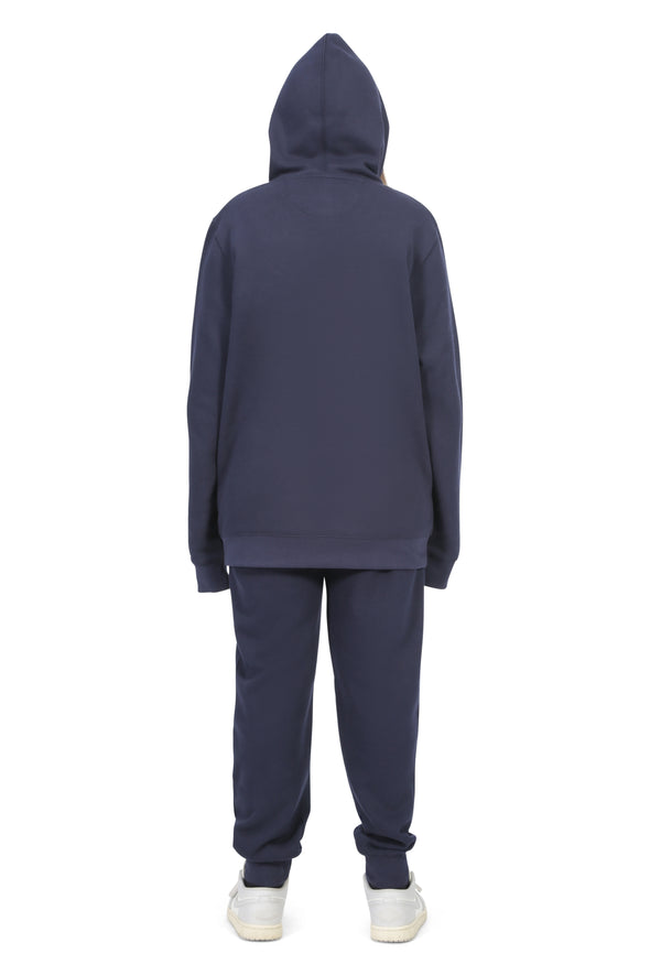 EVERYDAY KIDS All-Season Navy Pullover Hoodie – Warm Fleece Sweatshirt with Hood – Ideal for School, Outdoor Play, or Travel – Girls Hoodie