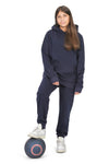 EVERYDAY KIDS All-Season Navy Pullover Hoodie – Warm Fleece Sweatshirt with Hood – Ideal for School, Outdoor Play, or Travel – Girls Hoodie