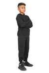 EVERYDAY KIDS All-Season Black Pullover Hoodie – Warm Fleece Sweatshirt with Hood – Ideal for School, Outdoor Play, or Travel – Boys Hoodie