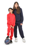 EVERYDAY KIDS All-Season Navy Pullover Hoodie – Warm Fleece Sweatshirt with Hood – Ideal for School, Outdoor Play, or Travel – Girls Hoodie