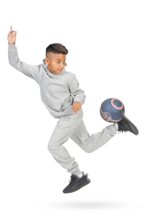 EVERYDAY KIDS All-Season Heather Gray Pullover Hoodie – Warm Fleece Sweatshirt with Hood – Ideal for School, Outdoor Play, or Travel – Boys Hoodie