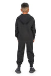 EVERYDAY KIDS Boys Black Zip-Up Hoodie  – Soft Fleece Jacket with Hood – All-Season Kids Sweatshirt for School, Play, or Layering