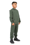 EVERYDAY KIDS All-Season Green Pullover Hoodie – Warm Fleece Sweatshirt with Hood – Ideal for School, Outdoor Play, or Travel – Boys Hoodie