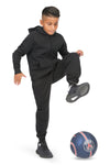 EVERYDAY KIDS Boys Black Zip-Up Hoodie  – Soft Fleece Jacket with Hood – All-Season Kids Sweatshirt for School, Play, or Layering
