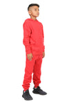 EVERYDAY KIDS All-Season Red Pullover Hoodie – Warm Fleece Sweatshirt with Hood – Ideal for School, Outdoor Play, or Travel – Boys Hoodie