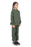 EVERYDAY KIDS All-Season Green Pullover Hoodie – Warm Fleece Sweatshirt with Hood – Ideal for School, Outdoor Play, or Travel – Girls Hoodie